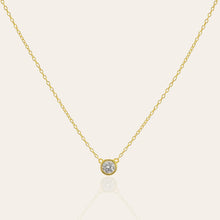 Load image into Gallery viewer, Gold Round CZ Necklace
