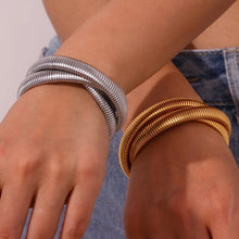 Load image into Gallery viewer, Tri Tone Triple Tubogas Bracelet

