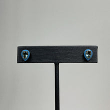 Load image into Gallery viewer, Blue Enamel Drop Earrings

