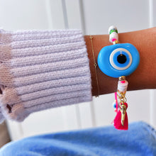 Load image into Gallery viewer, Guardian Eye &amp; Fortune Amulet Bracelet – Summer Chic, Energy &amp; Protection

