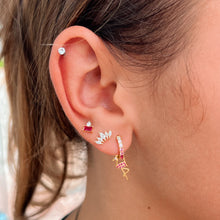 Load image into Gallery viewer, Flamingo Hoop Earrings
