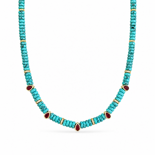 Élan Turquoise & Ruby Necklace