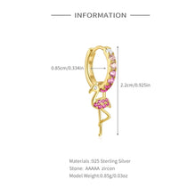 Load image into Gallery viewer, Flamingo Hoop Earrings
