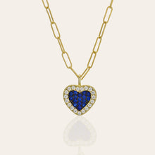 Load image into Gallery viewer, Cz Blue Heart Necklace
