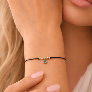 Isla Swiss Blue Topaz Cord Bracelet