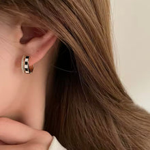 Load image into Gallery viewer, Black &amp; White Checkered Earrings
