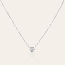 Load image into Gallery viewer, Silver Round Cubic Zirconia Necklace
