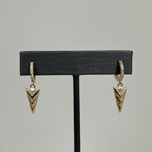 Load image into Gallery viewer, Cz Arrowhead Hoop Earrings
