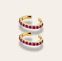 Load image into Gallery viewer, Ruby Cz Ear Cuff Gold
