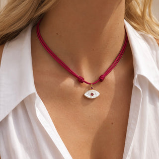 Alba Eye Cord Necklace