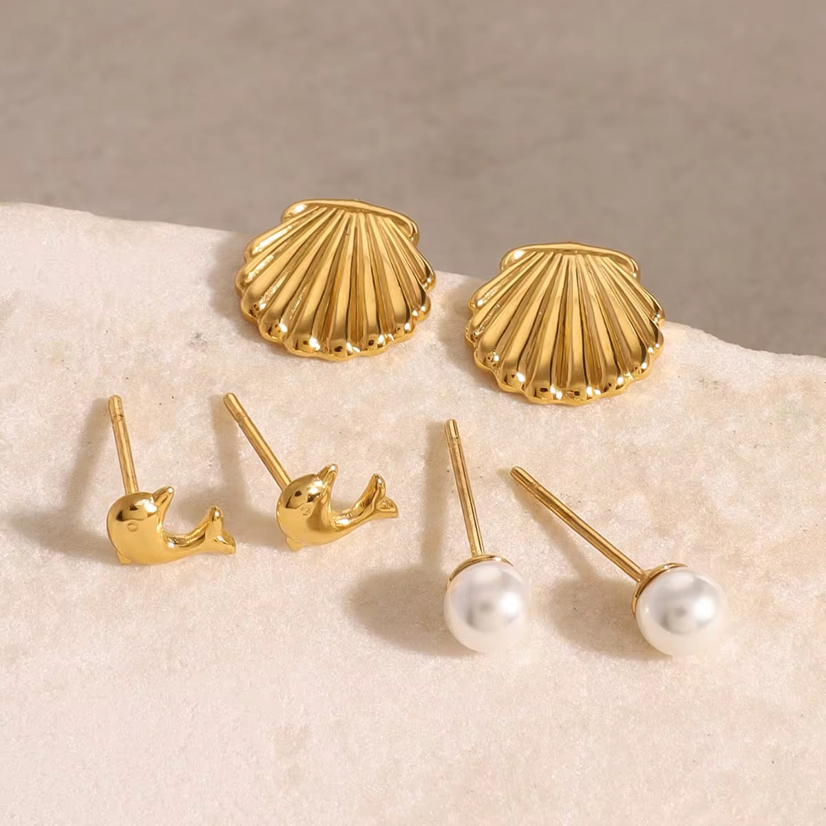 Ocean Treasures – 3-Pair Earrings Set