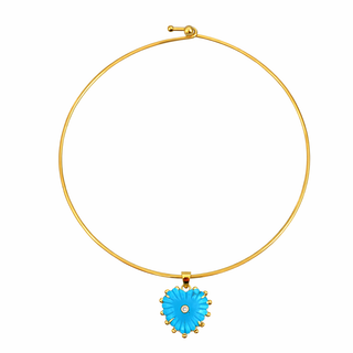 Turquoise Heart Choker
