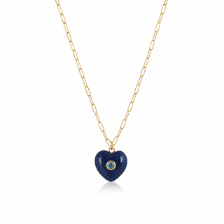 Lapis Heart Necklace