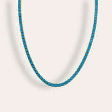 Load image into Gallery viewer, Blue Cz Tennis Choker Necklace
