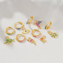 Load image into Gallery viewer, Flamingo Hoop Earrings
