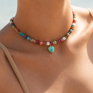 Allegra Turquoise Heart Necklace