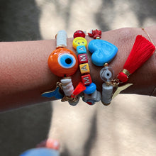 Load image into Gallery viewer, Talisman for Protection, Intuition &amp; Flow – Evil Eye Bracelet - One-of-a-Kind

