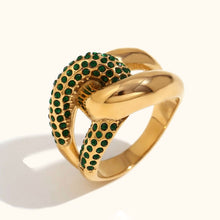 Load image into Gallery viewer, Cz Crossover Chunky Ring
