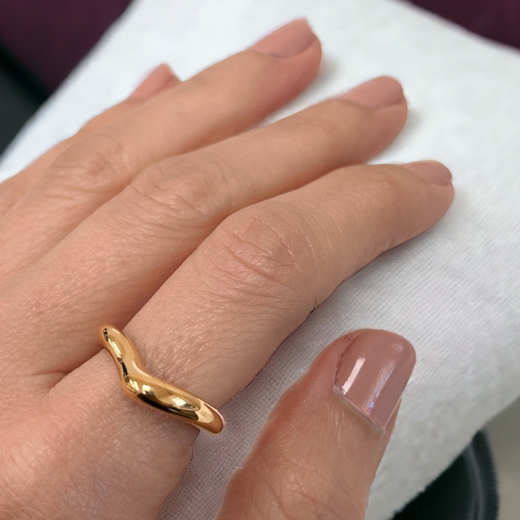 Gold Asymmetrical Ring