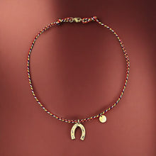 Load image into Gallery viewer, Luck &amp; Protection – Gold CZ Horseshoe Necklace
