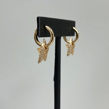 Load image into Gallery viewer, Cz Star Hoop Earrings
