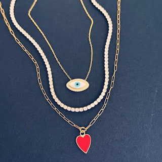 3mm CZ Gold Tennis Necklace - Georgina Nicol