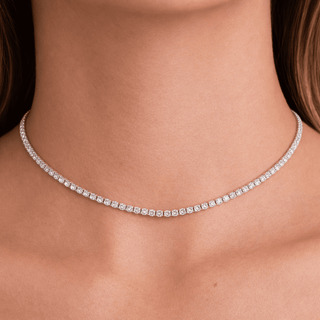 3mm CZ Silver Tennis Necklace - Georgina Nicol