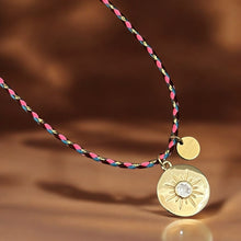 Load image into Gallery viewer, Energy &amp; Vitality – Golden Sun Coin Necklace
