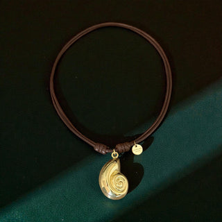 Cayo de Agua Ammonite Cord Necklace