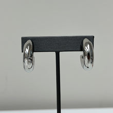 Load image into Gallery viewer, Large Chunky Hoop Earrings Silver
