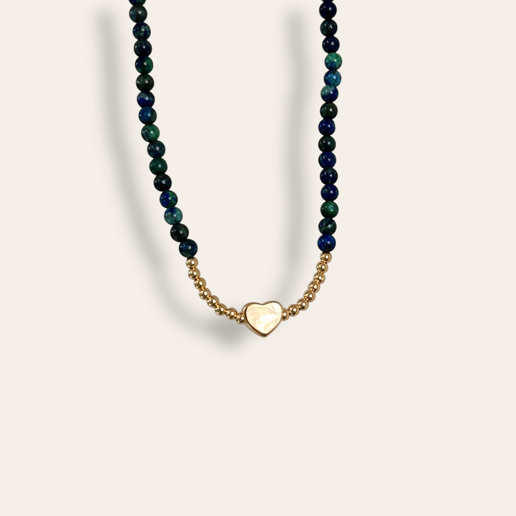 Heart Gemstone Choker Necklace