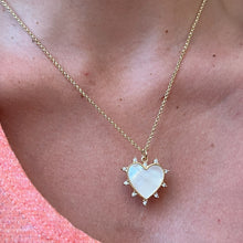 Load image into Gallery viewer, Mother of Pearl Heart Necklace
