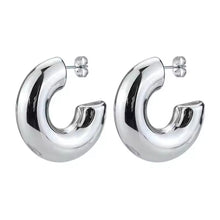 Load image into Gallery viewer, Silver Chunky Earrings
