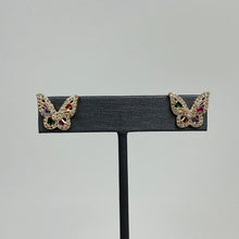 Load image into Gallery viewer, Cz Colorful Butterfly Earrings
