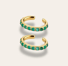 Load image into Gallery viewer, Emerald Cz Ear Cuff Gold
