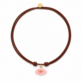 Rosé Eye Cord Necklace