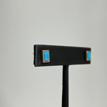 Load image into Gallery viewer, Blue Opal Stud Earrings
