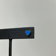 Load image into Gallery viewer, Blue Enamel Heart Stud Earrings
