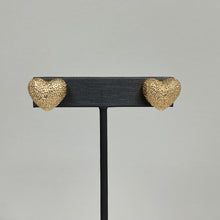 Load image into Gallery viewer, Textured Chunky Heart Stud Earrings
