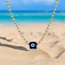 Load image into Gallery viewer, Elegant evil eye necklace with protective meaning.
