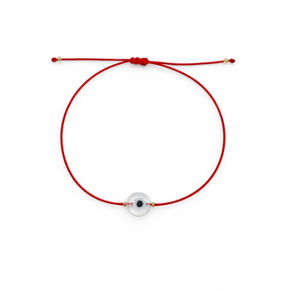Only Good Energy Reaches Me Clear Evil Eye Red String Bracelet