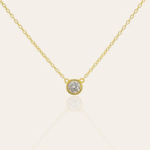 Load image into Gallery viewer, Gold Round CZ Necklace
