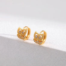 Load image into Gallery viewer, Owl Hoop Earrings
