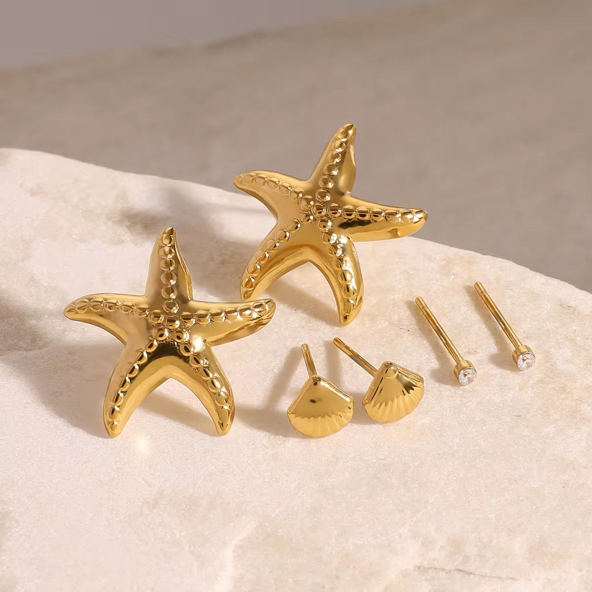 Coastal Sparkle – 3-Pair Earrings Set