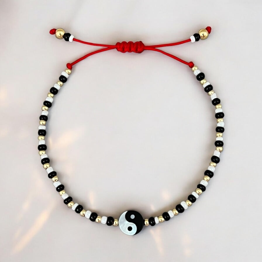 Balance & Protection Yin Yang Red String Bracelet