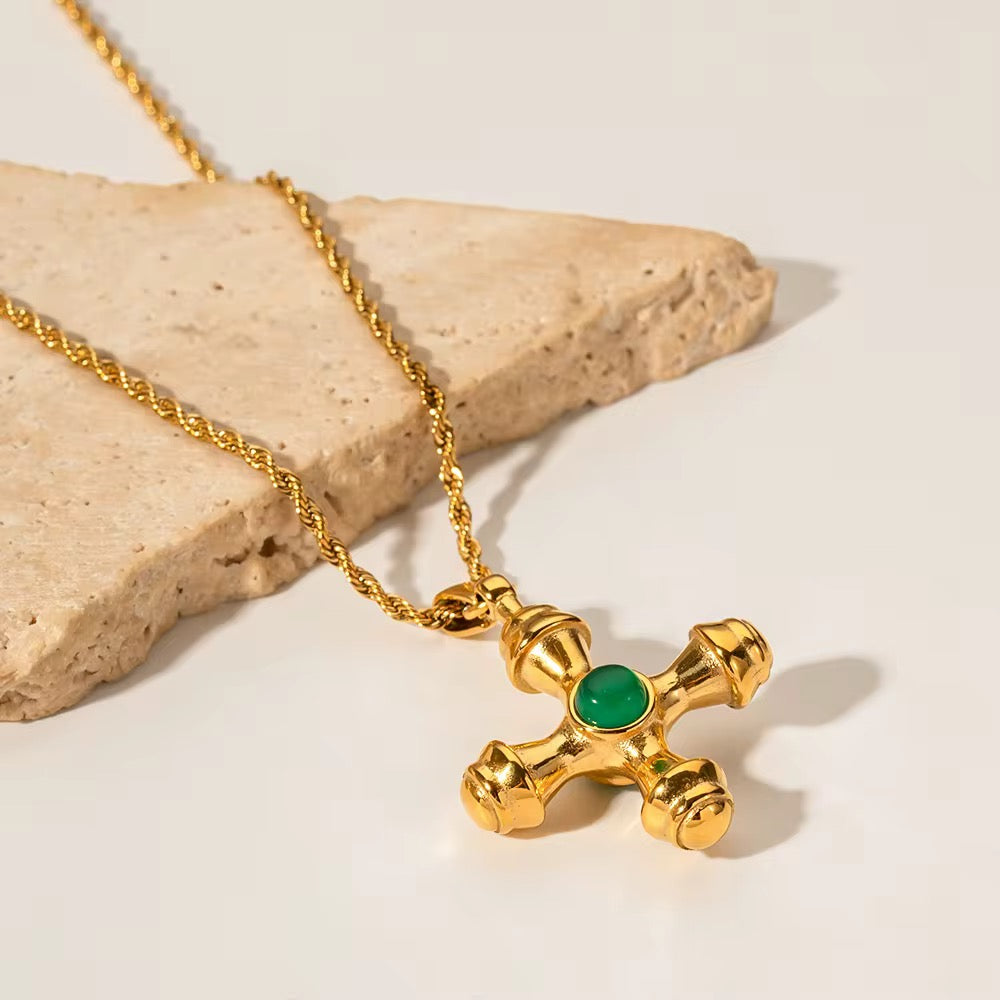 Protection Vintage Cross Necklace