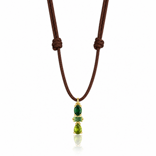 Trio Verde Cord Necklace