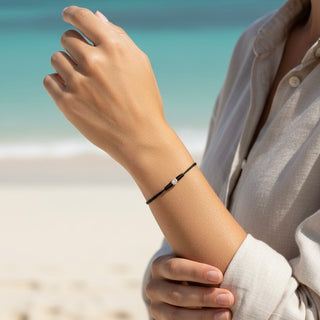 Aura 14K Solid Gold Diamond Cord Bracelet