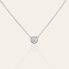 Load image into Gallery viewer, Silver Round Cubic Zirconia Necklace
