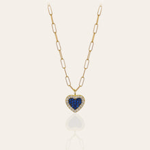 Load image into Gallery viewer, Cz Blue Heart Necklace
